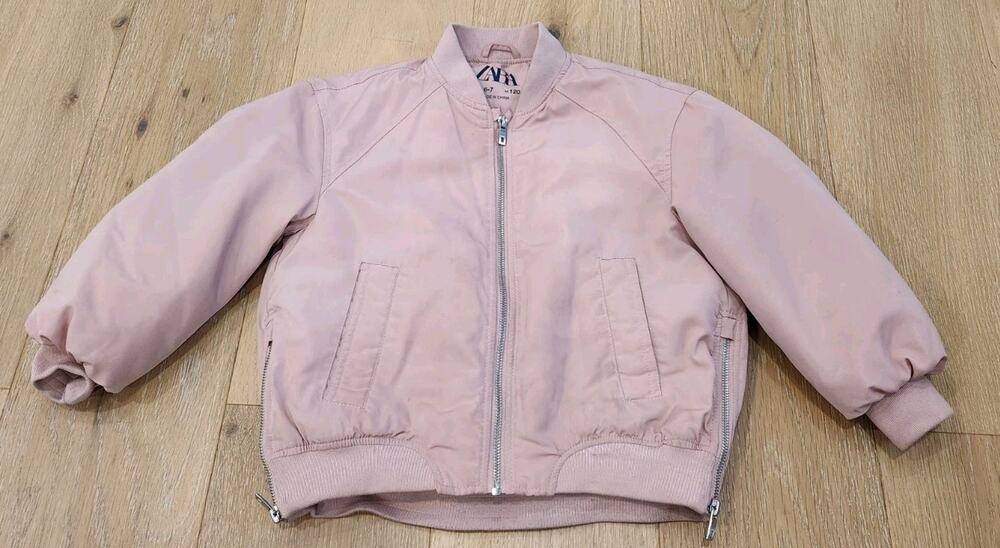 Zara Puffer Girls 6-7 Years Jacket Coat Pink Winter Fall